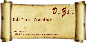 Dézsi Zsombor névjegykártya