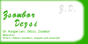 zsombor dezsi business card