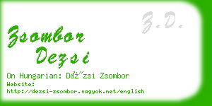 zsombor dezsi business card